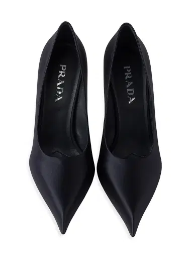 Prada Women's Satin Pumps - Blue - Size 6.5 | Thumbnail 2