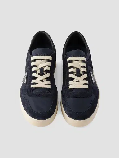 Prada Men's Downtown Re-Nylon and Suede Sneakers - Navy - Size 5 | Thumbnail 2