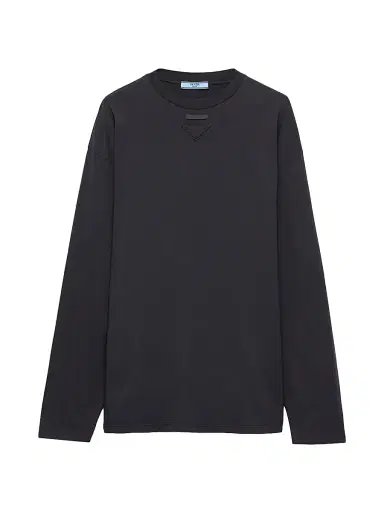 Prada Women's Jersey T-Shirt - Grey - Size Large | Thumbnail 1