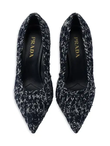 Prada Women's Knit Pumps - Blue | Thumbnail 2