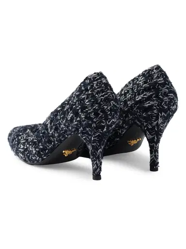 Prada Women's Knit Pumps - Blue | Thumbnail 3