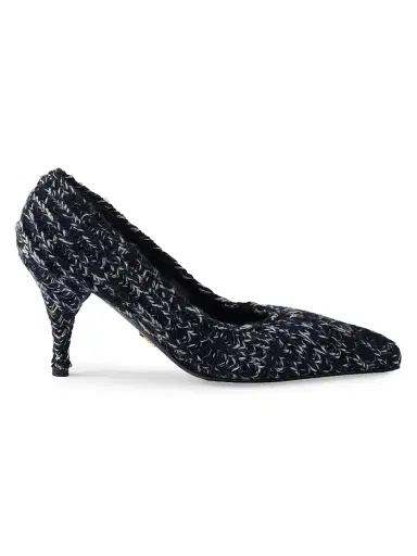 Prada Women's Knit Pumps - Blue | Thumbnail 1