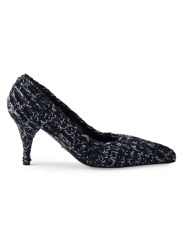 Prada Women's Knit Pumps - Blue