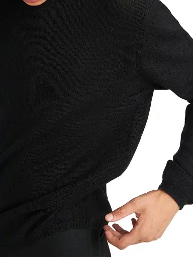 Prada Men's Cashmere Crewneck Sweater - Black - Size 48 | Thumbnail 4