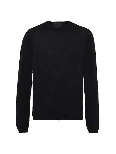 Prada Men's Cashmere Crewneck Sweater - Black - Size 48 | Thumbnail 1