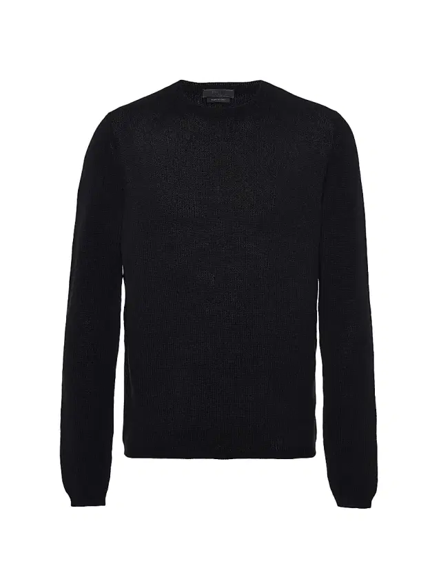 Men's Cashmere Crewneck Sweater - Black