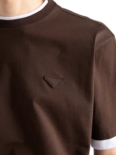 Prada Men's Cotton T-Shirt - Brown - Size XXXL | Thumbnail 6 Prada Men's Cotton T-Shirt - Brown - Size XXXL | Thumbnail 6