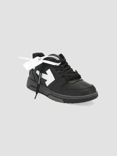 Off-White Men's Out Of Office Leather Sneakers - Black White | Thumbnail 2 Off-White Men's Out Of Office Leather Sneakers - Black White | Thumbnail 2