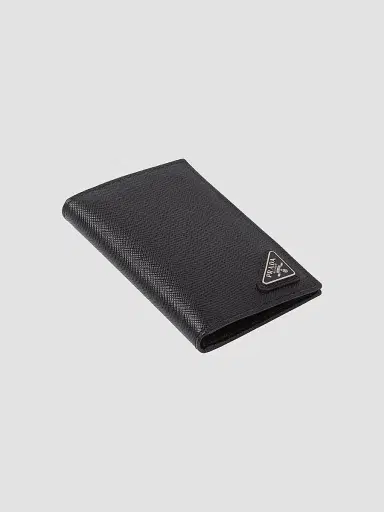 Prada Men's Saffiano Leather Card Holder - Black - Size 0 | Thumbnail 2