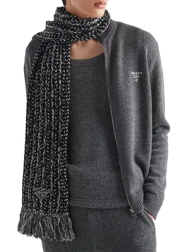 Prada Men's Cashmere Hoodie - Grey - Size 46 | Thumbnail 4