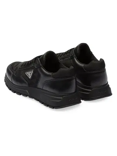 Prada Men's Leather and Re-Nylon High-Top Sneakers | Thumbnail 4 Prada Men's Leather and Re-Nylon High-Top Sneakers | Thumbnail 4