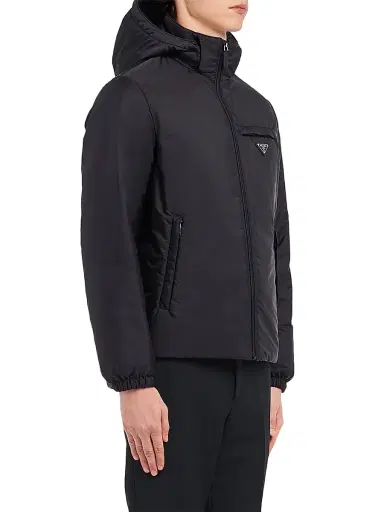 Prada Men's Re-Nylon Puffer Jacket - Black - Size 48 | Thumbnail 3