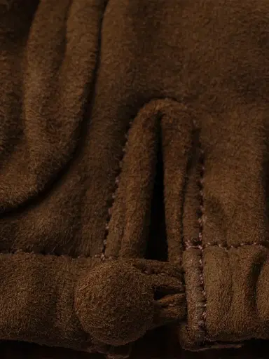 Prada Women's Suede Gloves - Brown - Size 7.5 | Thumbnail 3