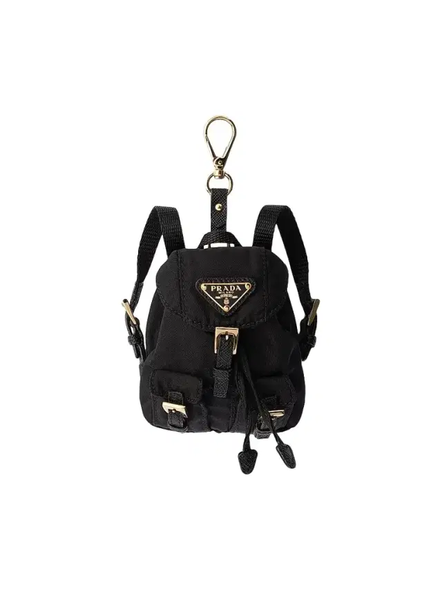 Prada Women's Mini Icon Re-Nylon Bag Charm - Black