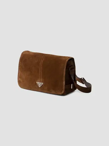Prada Men's Suede Shoulder Bag | Thumbnail 3 Prada Men's Suede Shoulder Bag | Thumbnail 3