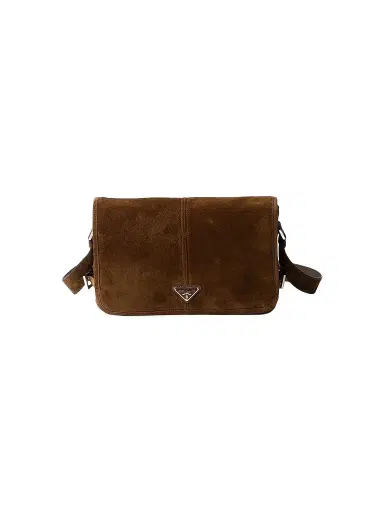 Prada Men's Suede Shoulder Bag | Thumbnail 1 Prada Men's Suede Shoulder Bag | Thumbnail 1