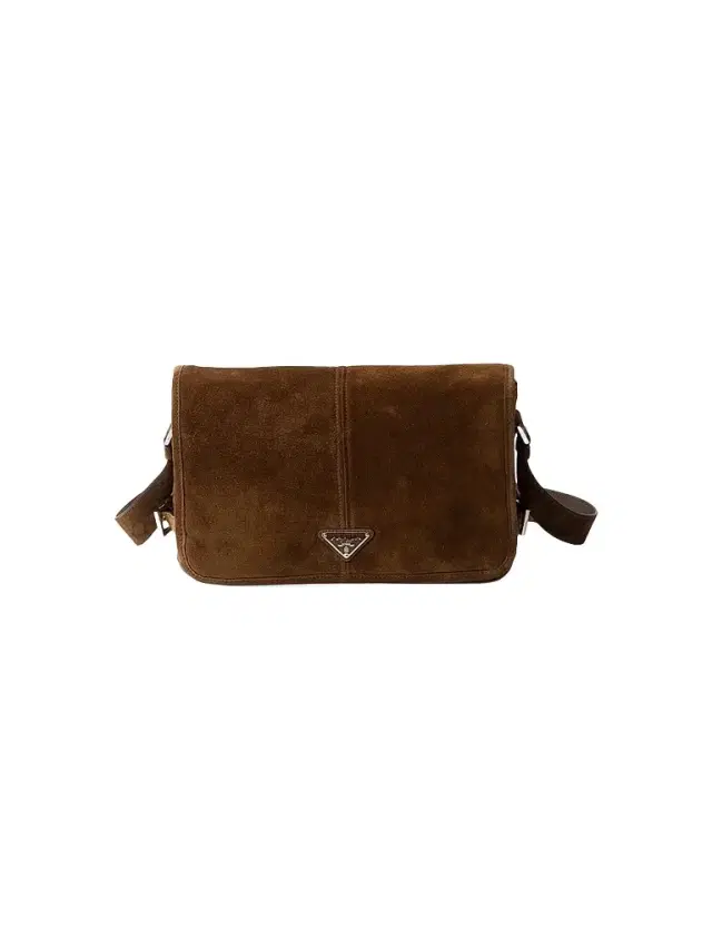Prada Men's Suede Shoulder Bag - Brown