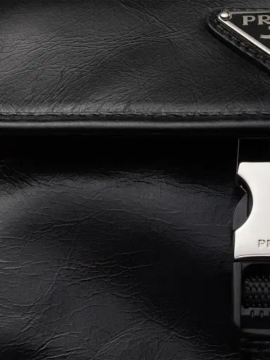 Prada Men's Leather Smartphone Case - Black | Thumbnail 2