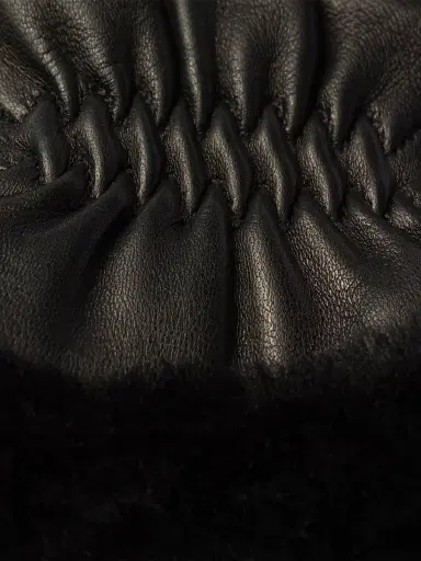 Prada Women's Re-Nylon and Shearling Gloves - Black - Size 7.5 | Thumbnail 2