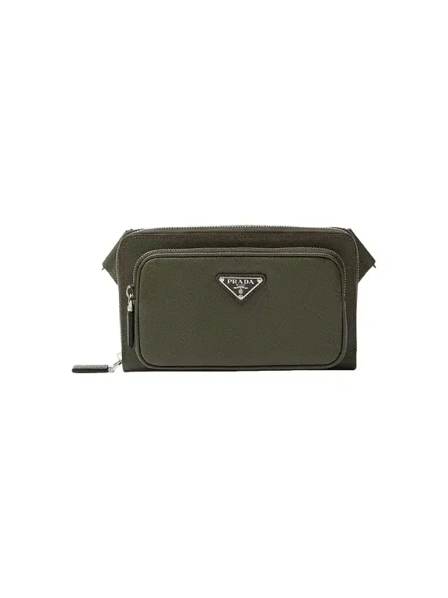 Prada Men's Saffiano Leather Belt Bag - Olive Green