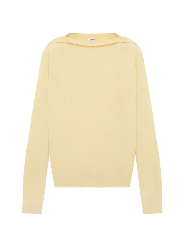 Women's Boatneck Wool-Blend Sweater - Light Yellow