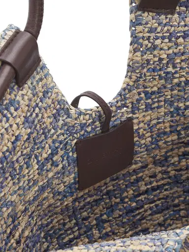 Zimmermann Women's Goldentime Small Fringed Tote Bag - Denim Blue | Thumbnail 4