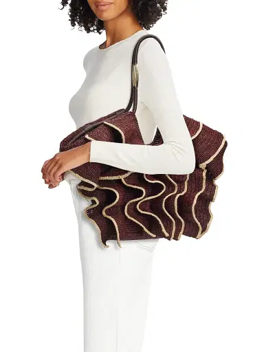 Zimmermann Women's Goldentime Medium Raffia Tote Bag | Thumbnail 2 Zimmermann Women's Goldentime Medium Raffia Tote Bag | Thumbnail 2