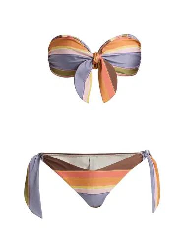 Zimmermann Women's Solstice Scarf-Tie Bikini | Thumbnail 1