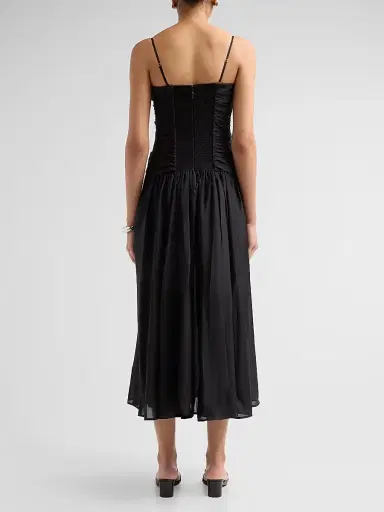 Zimmermann Women's Aster Silk Scarf Midi-Dress - Black - Size 8 | Thumbnail 3 Zimmermann Women's Aster Silk Scarf Midi-Dress - Black - Size 8 | Thumbnail 3