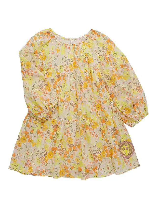 Little Girl's & Girl's Solstice Paneled Dress - Lemon Multi Floral
