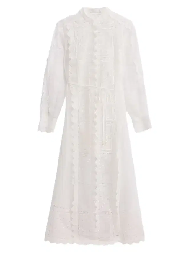 Zimmermann Women's Aster Lace Panel Embroidered Midi Dress -