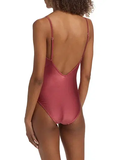 Zimmermann Women's Solstice Tuck Plunge One-Piece Swimsuit | Thumbnail 4