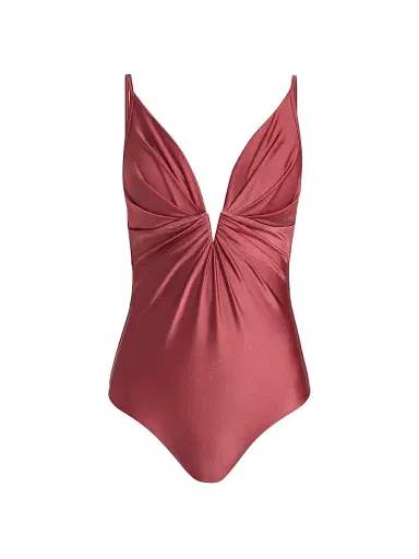 Zimmermann Women's Solstice Tuck Plunge One-Piece Swimsuit | Thumbnail 1