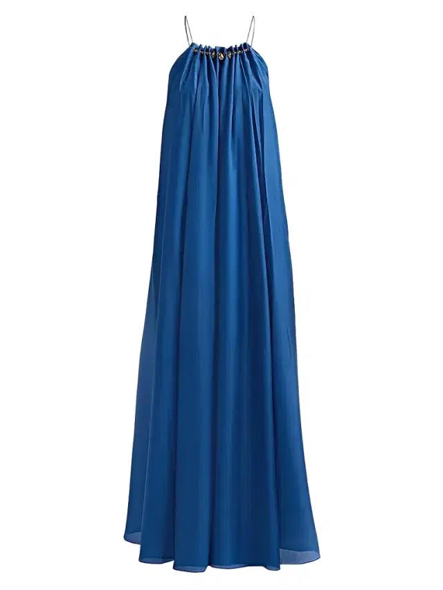 Women's Aster Gathered Bead Maxi Dress - Dark Cobalt