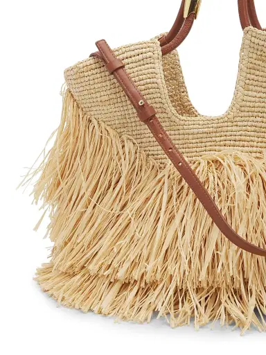 Zimmermann Women's Goldentime Fringed Tote Bag - Natural | Thumbnail 6