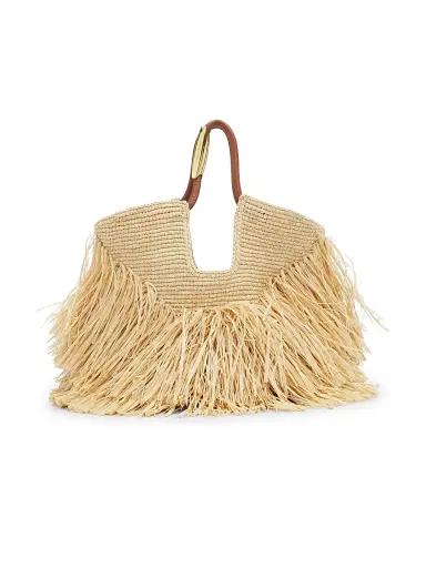 Zimmermann Women's Goldentime Fringed Tote Bag - Natural | Thumbnail 1