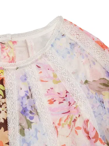 Zimmermann Little Girl's & Girl's Solstice Lace-Trimmed Spliced Dress - Spliced | Thumbnail 3