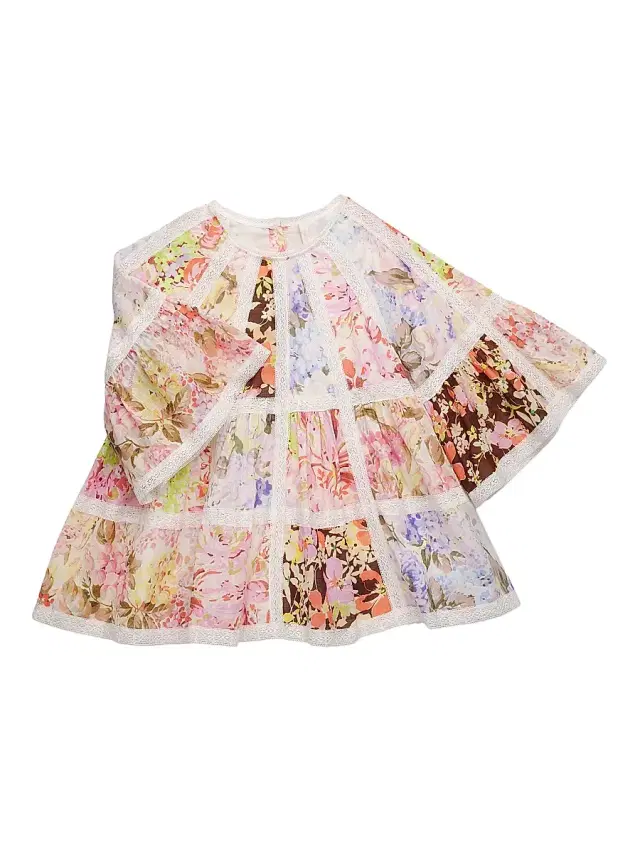 Little Girl's & Girl's Solstice Lace-Trimmed Spliced Dress - Spliced