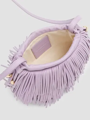 Zimmermann Women's Fringe Leather Crossbody Bag - Lilac | Thumbnail 4 Zimmermann Women's Fringe Leather Crossbody Bag - Lilac | Thumbnail 4