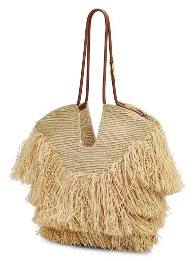 Zimmermann Women's Goldentime Fringed Tote Bag - Natural | Thumbnail 3