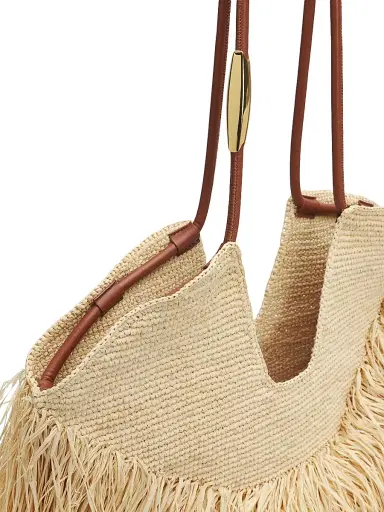 Zimmermann Women's Goldentime Fringed Tote Bag - Natural | Thumbnail 5
