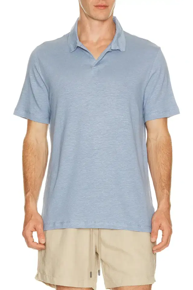Shaun Stretch Linen Polo