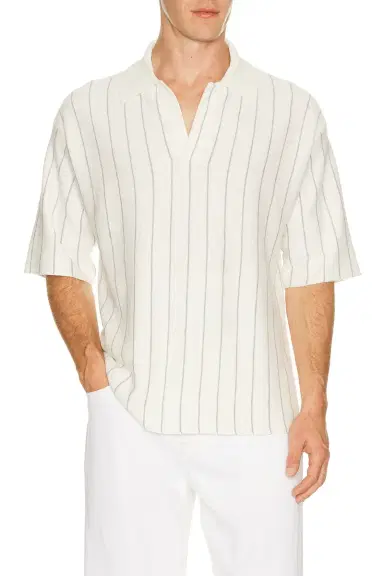 Helmut Lang Short Sleeve Stripe Polo. | Thumbnail 1 Helmut Lang Short Sleeve Stripe Polo. | Thumbnail 1