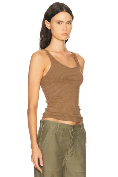 ENZA COSTA Military Rib Slim Tank Top | Thumbnail 2