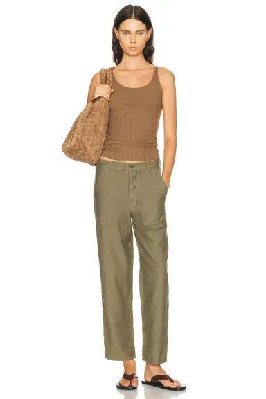 ENZA COSTA Military Rib Slim Tank Top | Thumbnail 4