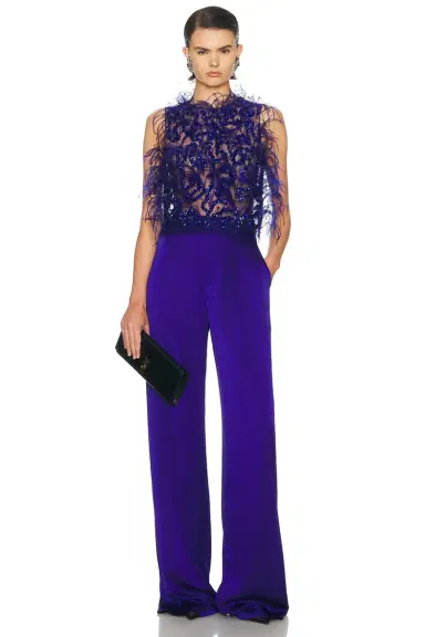 Lapointe Satin Relaxed Pleated Pant | Thumbnail 5 Lapointe Satin Relaxed Pleated Pant | Thumbnail 5