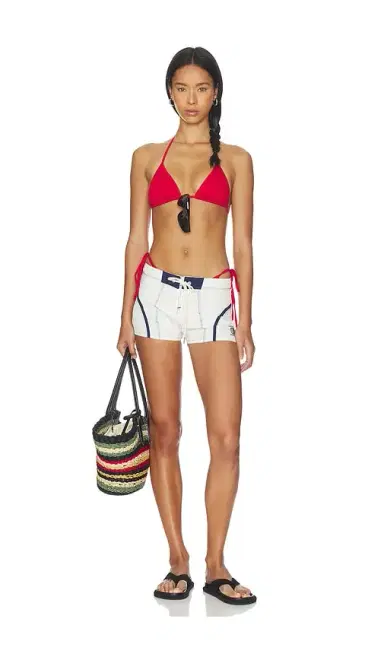 Frankies Bikinis Nick Smocked Bikini Top | Thumbnail 4