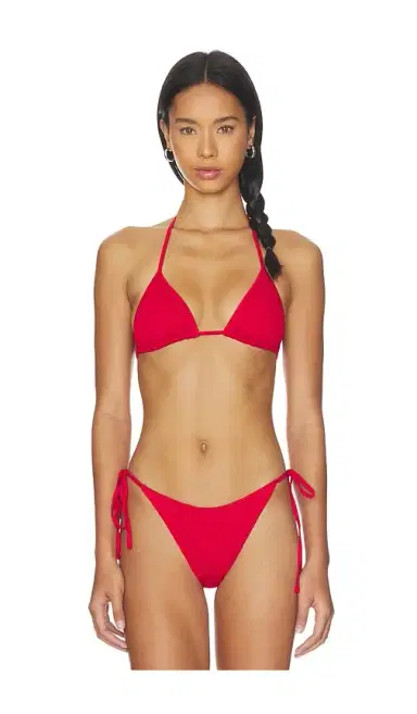 Frankies Bikinis Nick Smocked Bikini Top | Thumbnail 1