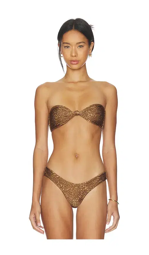 Frankies Bikinis Gigi Satin Bandeau Bikini Top
