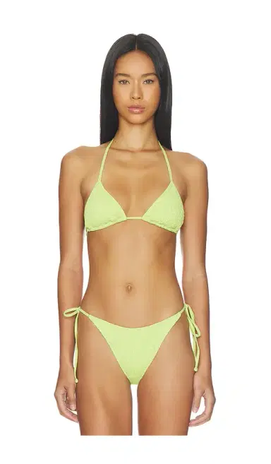 Frankies Bikinis Nick Smocked Bikini Top | Thumbnail 1
